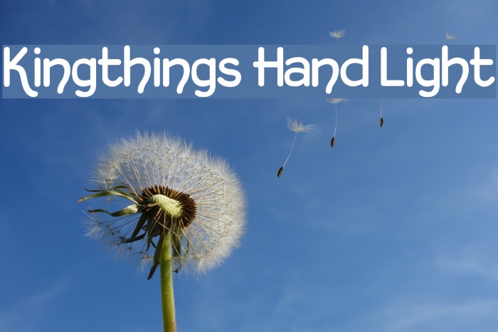 Kingthings Hand Light Schriftart examples