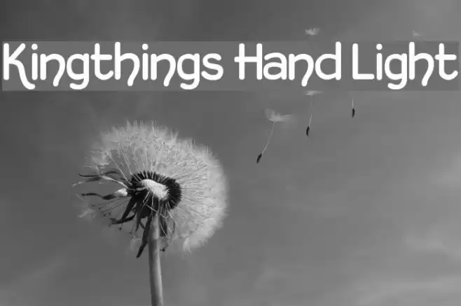 Kingthings Hand Light Font examples