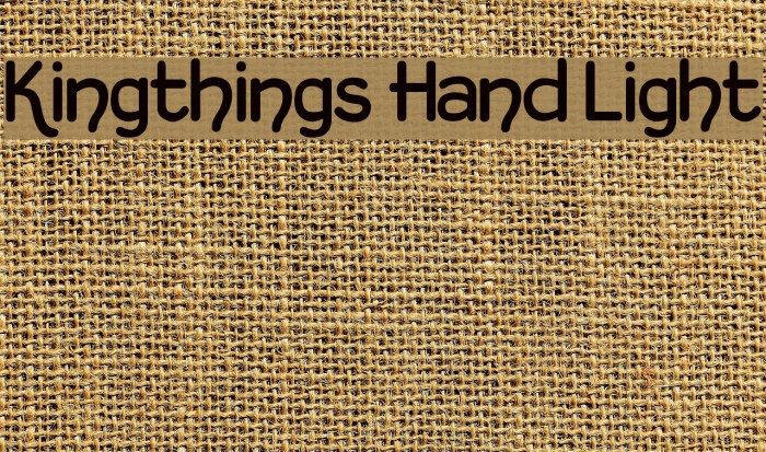 Kingthings Hand Light Schriftart examples
