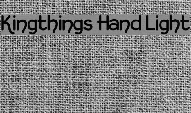 Kingthings Hand Light Font examples