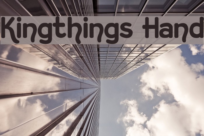 Kingthings Hand フォント examples