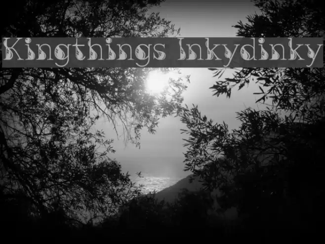 Kingthings Inkydinky Font examples