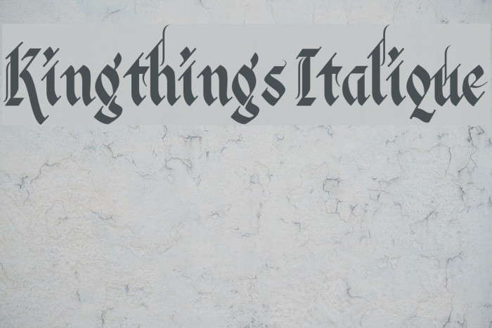 Kingthings Italique Font examples