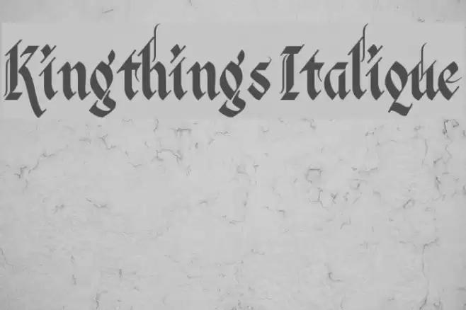 Kingthings Italique フォント examples