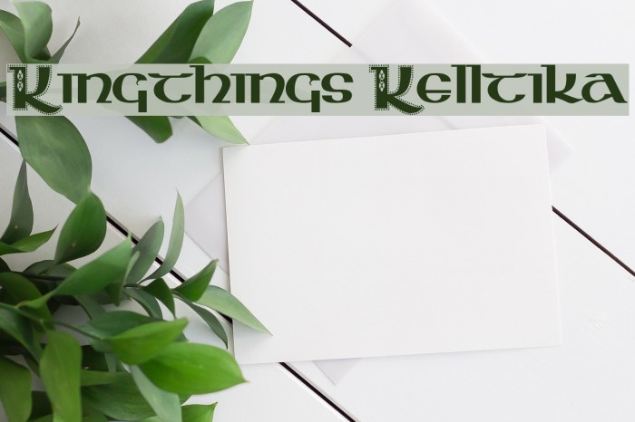 Kingthings Kelltika Font examples