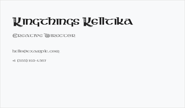 Kingthings Kelltika Business Card