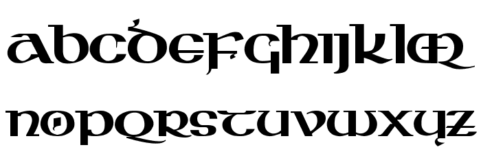 Kingthings Kelltika Font LOWERCASE