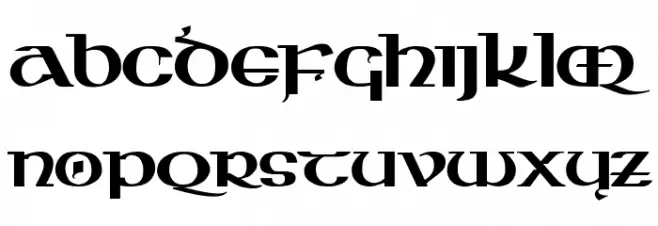 Kingthings Kelltika Font Litere mici