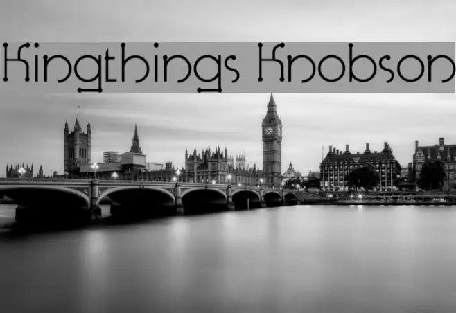 Kingthings Knobson Font examples