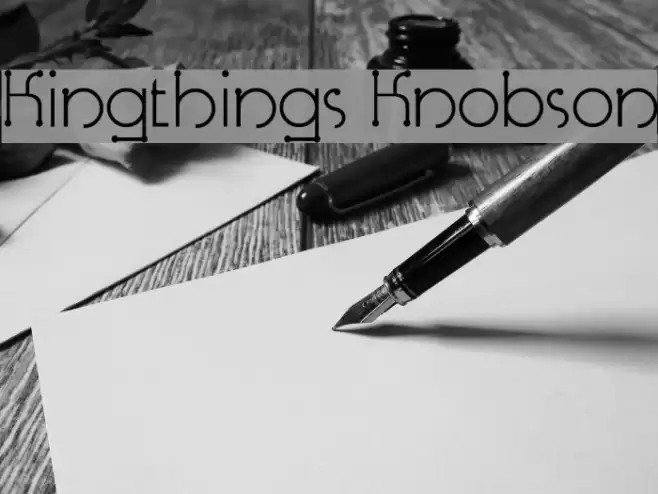 Kingthings Knobson Font examples