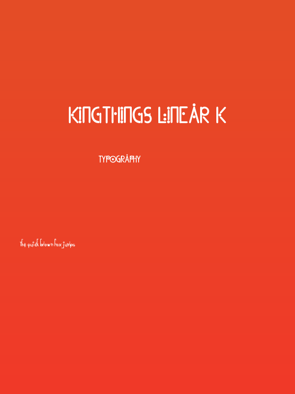 Kingthings Linear K Poster
