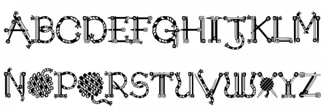 Kingthings Needles Schriftart Groß