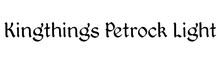 Kingthings Petrock Light Font