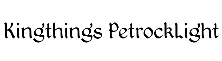 Kingthings PetrockLight  Free Fonts Download