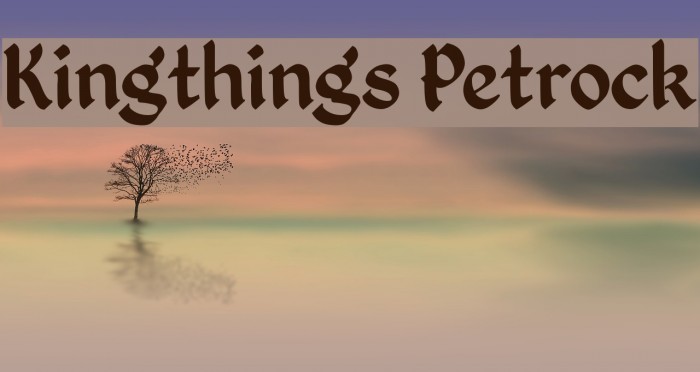 Kingthings Petrock Font examples