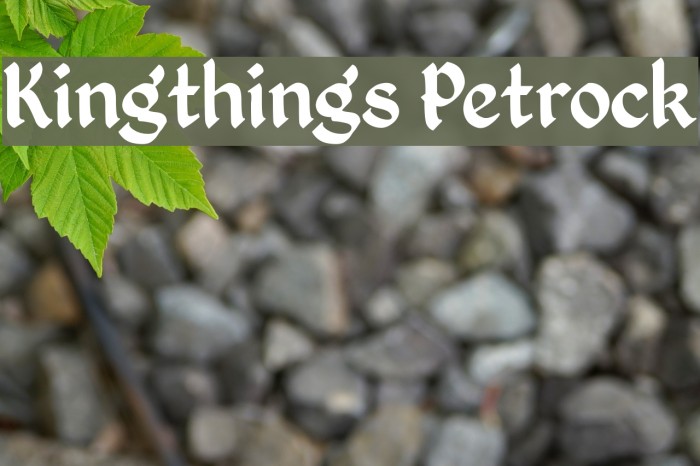 Kingthings Petrock Font examples