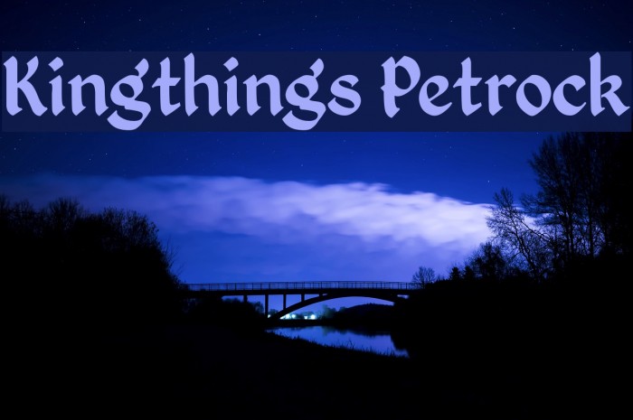 Kingthings Petrock Font examples