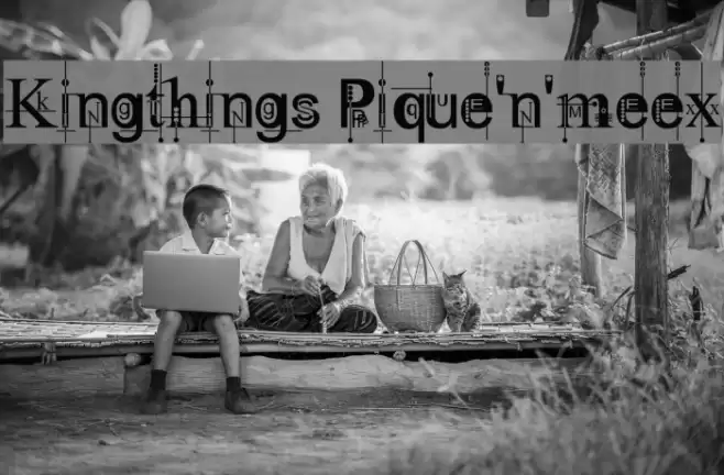 Kingthings Pique'n'meex Font examples