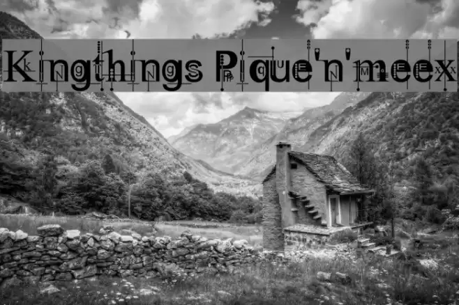 Kingthings Pique'n'meex Font examples