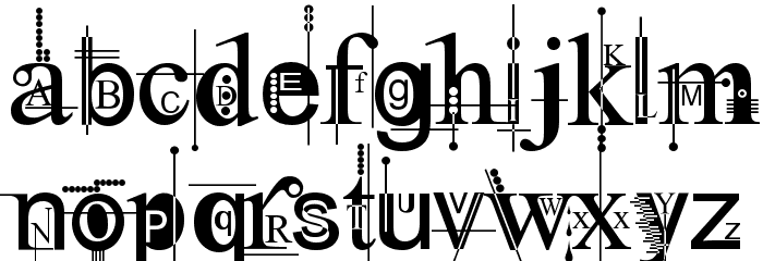 Kingthings Pique'n'meex Font LOWERCASE