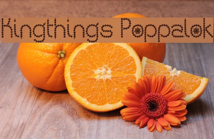 Kingthings Poppalok Font examples
