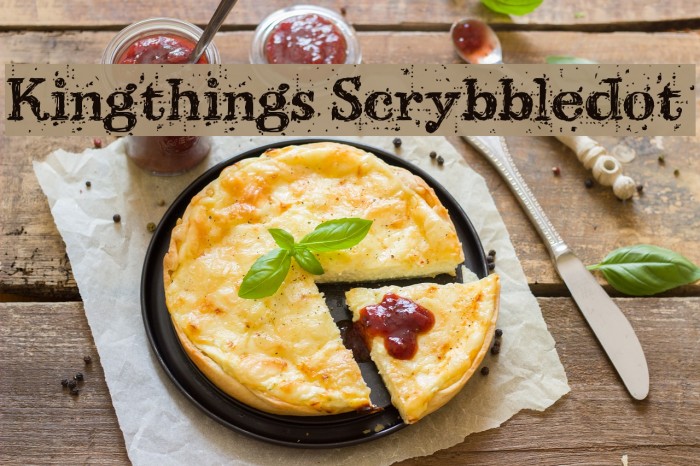 Kingthings Scrybbledot Font examples