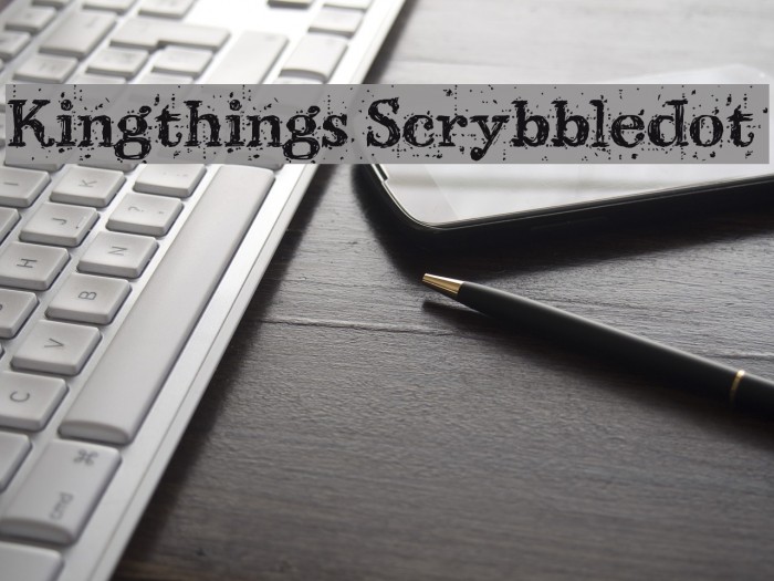 Kingthings Scrybbledot Font examples