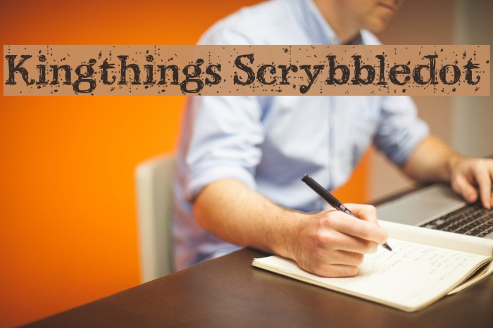 Kingthings Scrybbledot Font examples