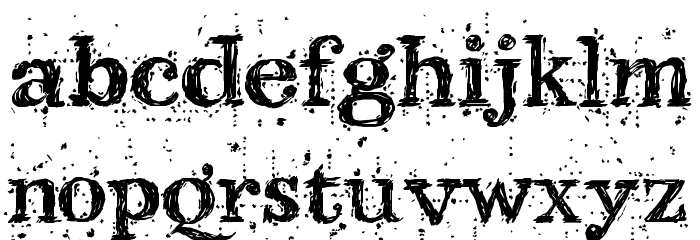Kingthings Scrybbledot Font LOWERCASE