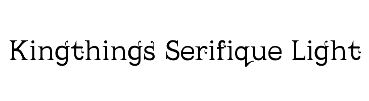 Kingthings Serifique Light  免费字体下载