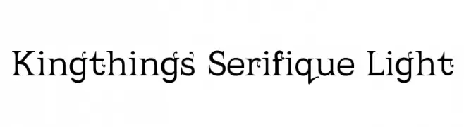 Kingthings Serifique Light  Free Fonts Download