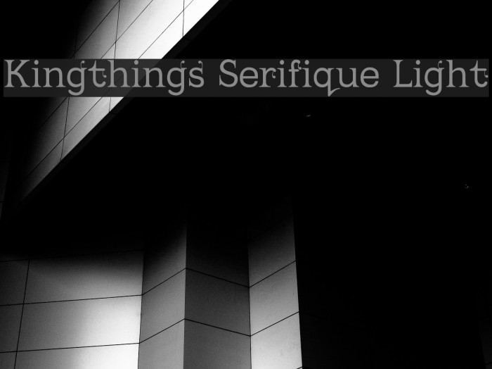 Kingthings Serifique Light Example 1
