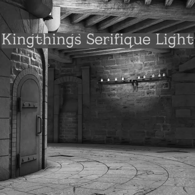 Kingthings Serifique Light Font examples