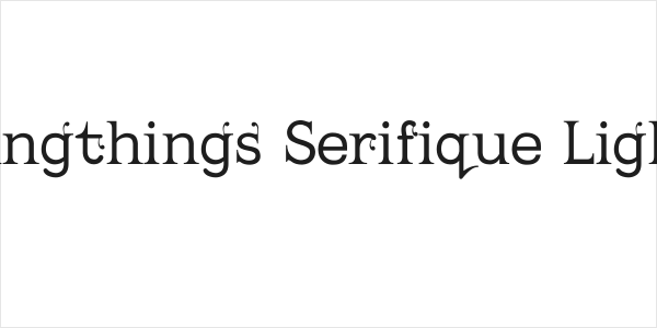 Kingthings Serifique Light Logo
