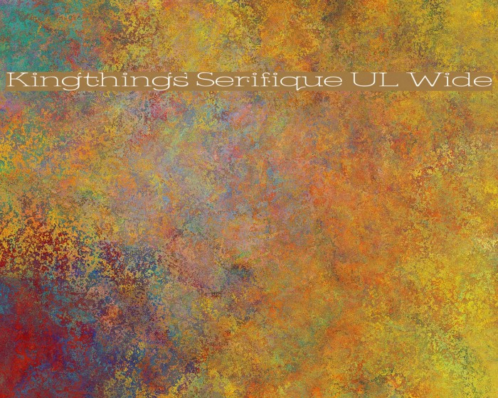 Kingthings Serifique UL Wide Font examples