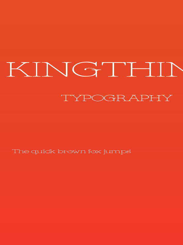 Kingthings Serifique UL Wide Poster