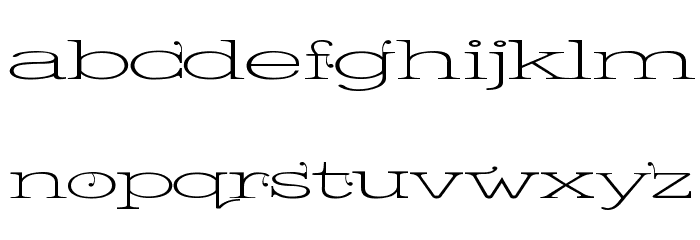 Kingthings Serifique UL Wide Font LOWERCASE