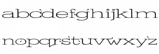 Kingthings Serifique UL Wide Caratteri MINUSCOLO