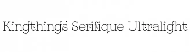 Kingthings Serifique Ultralight  baixar fontes gratis