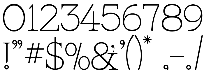 Kingthings Serifique Ultralight Font OTHER CHARS