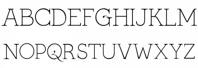 Kingthings Serifique Ultralight Schriftart Groß