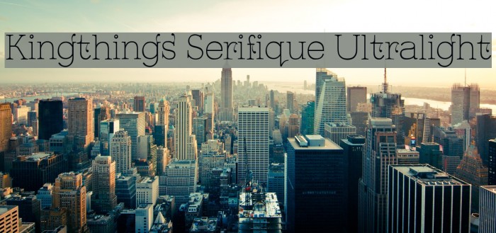 Kingthings Serifique Ultralight Font examples