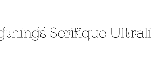 Kingthings Serifique Ultralight Logo