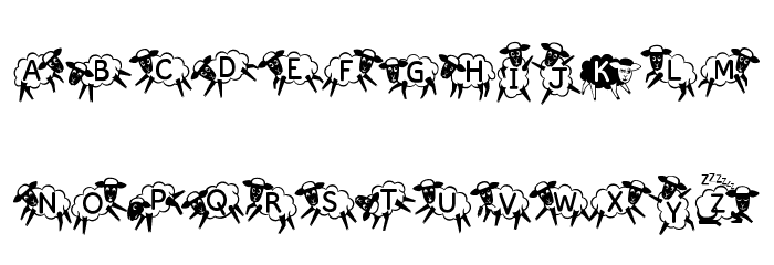 Kingthings Sheepishly Font LOWERCASE
