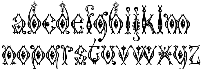 Kingthings Tendrylle Font LOWERCASE