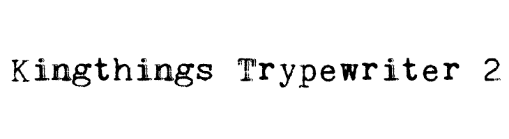 kingthings trypewriter 2 font