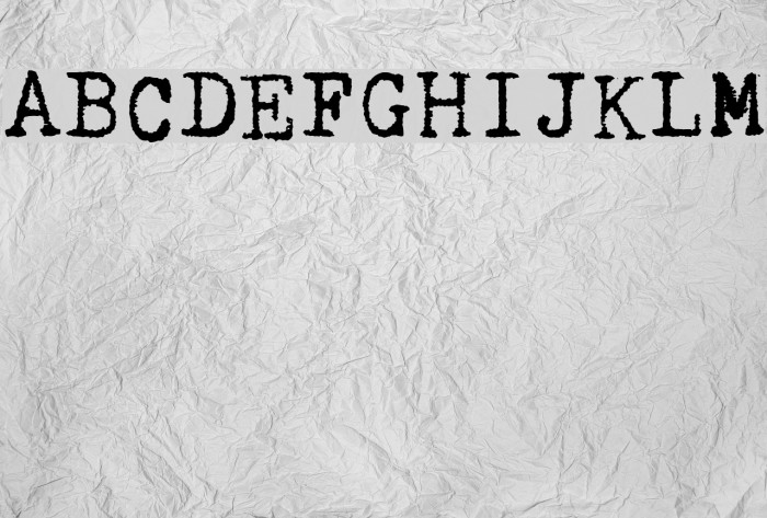 Kingthings Trypewriter Font examples