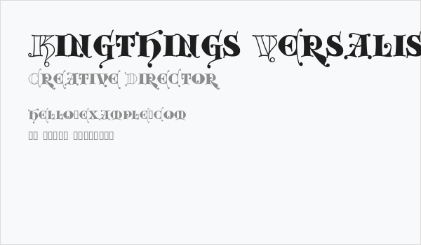 Kingthings Versalis Business Card