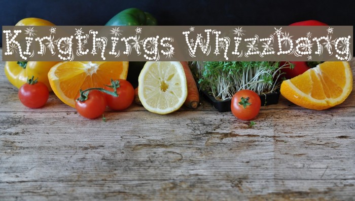 Kingthings Whizzbang Font examples