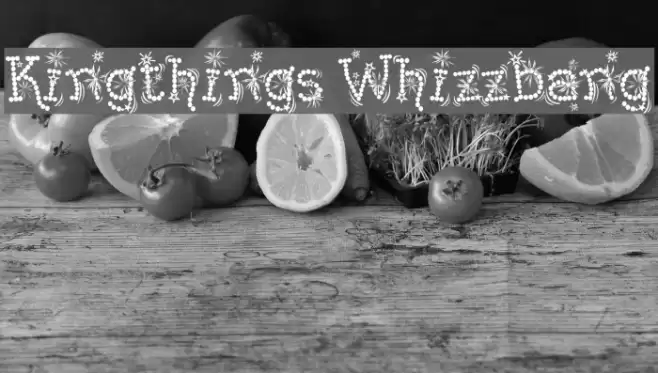 Kingthings Whizzbang Font examples